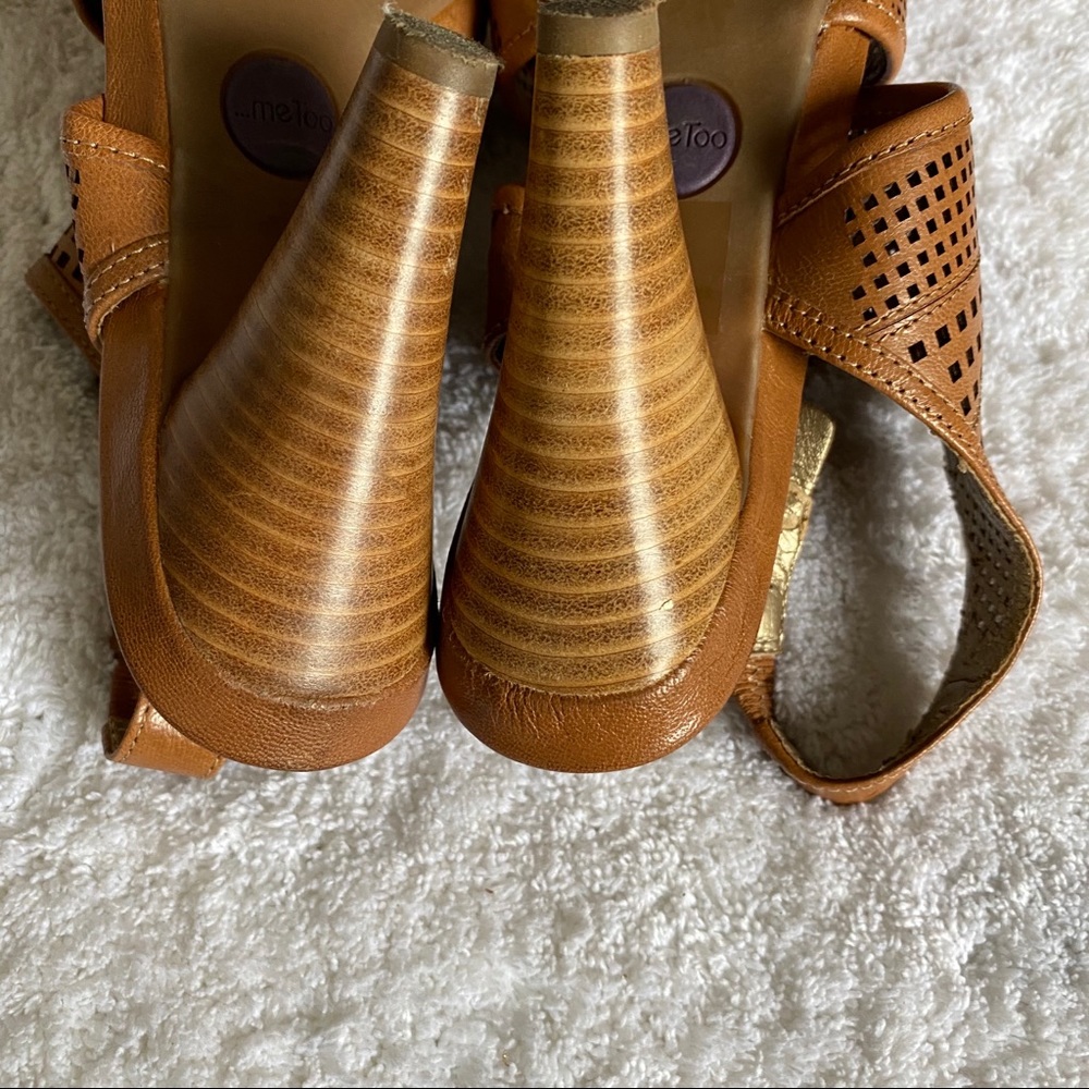 Me Too Brown Leather Sandals - Picture 10 of 13